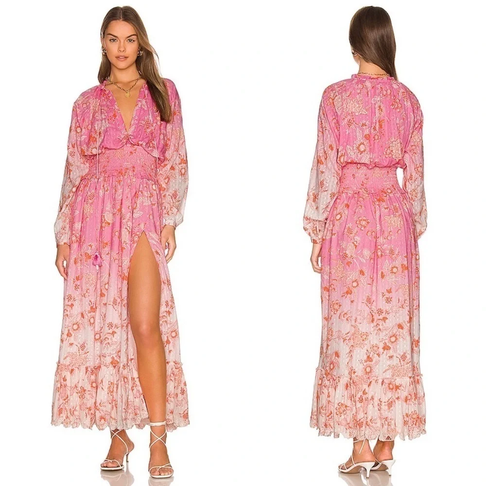 NWT Hemant and Nandita Ruffled Maxi Dress - Picture 1 of 14